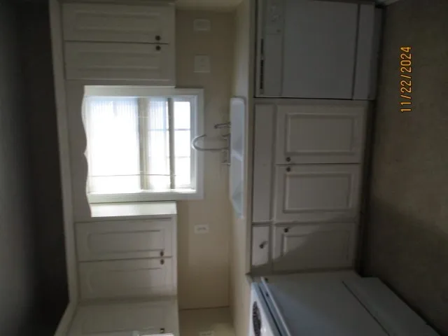 a bathroom with a window