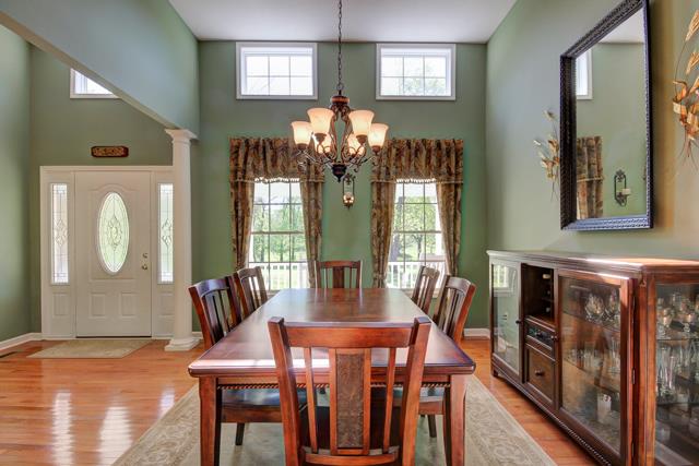 dining area off foyer has plenty of space for just about any size table