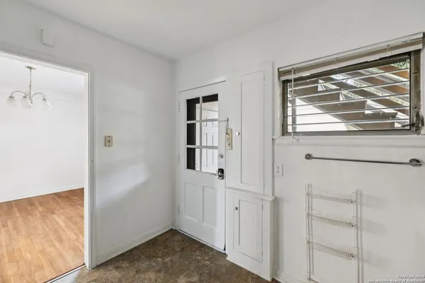 a view of front door