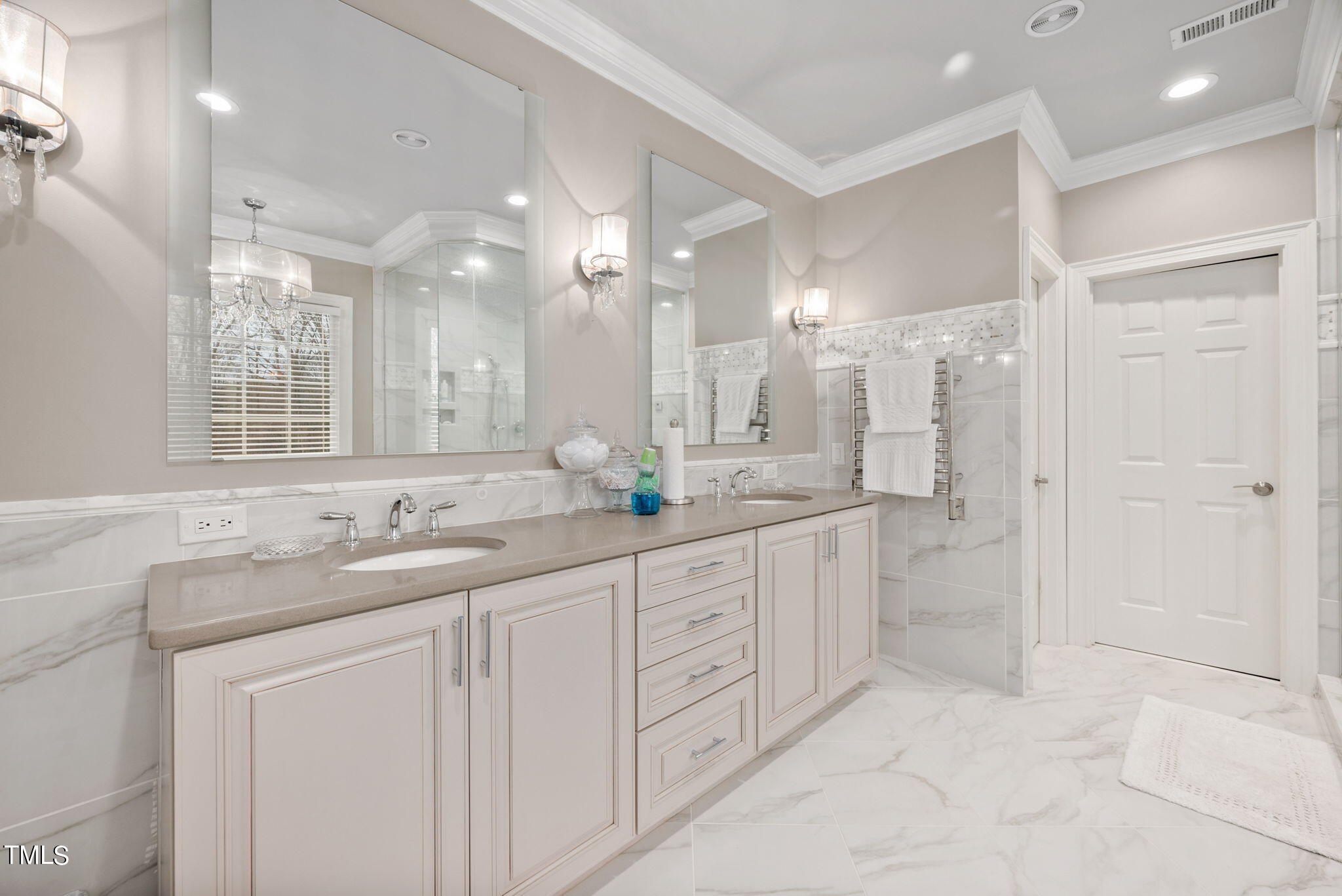 1625 Morning Mountain Road Raleigh, NC 27614 - Photo 27 of 50 a bathroom with a granite countertop sink mirror and a