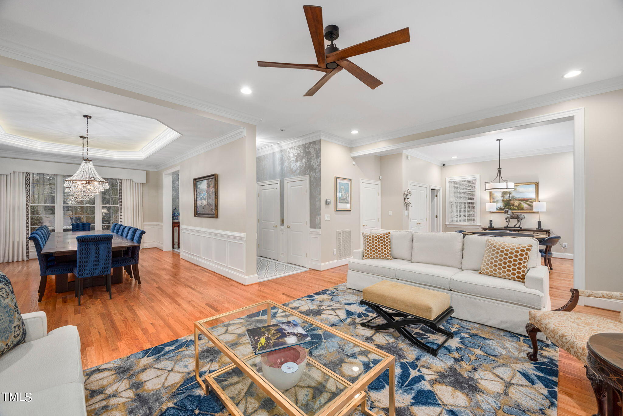 1625 Morning Mountain Road Raleigh, NC 27614 - Photo 5 of 50 a living room with furniture and a wooden floor