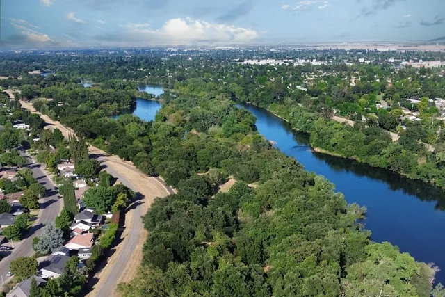 an aerial view of city
