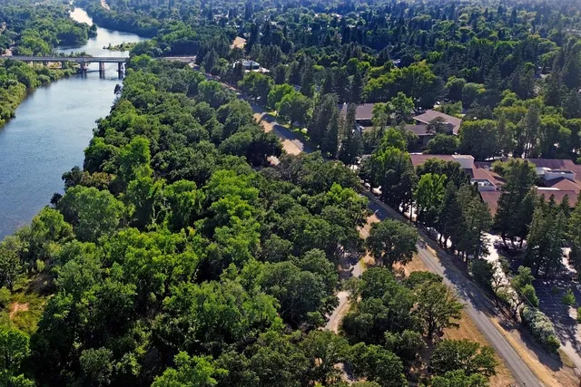 an aerial view of multiple house