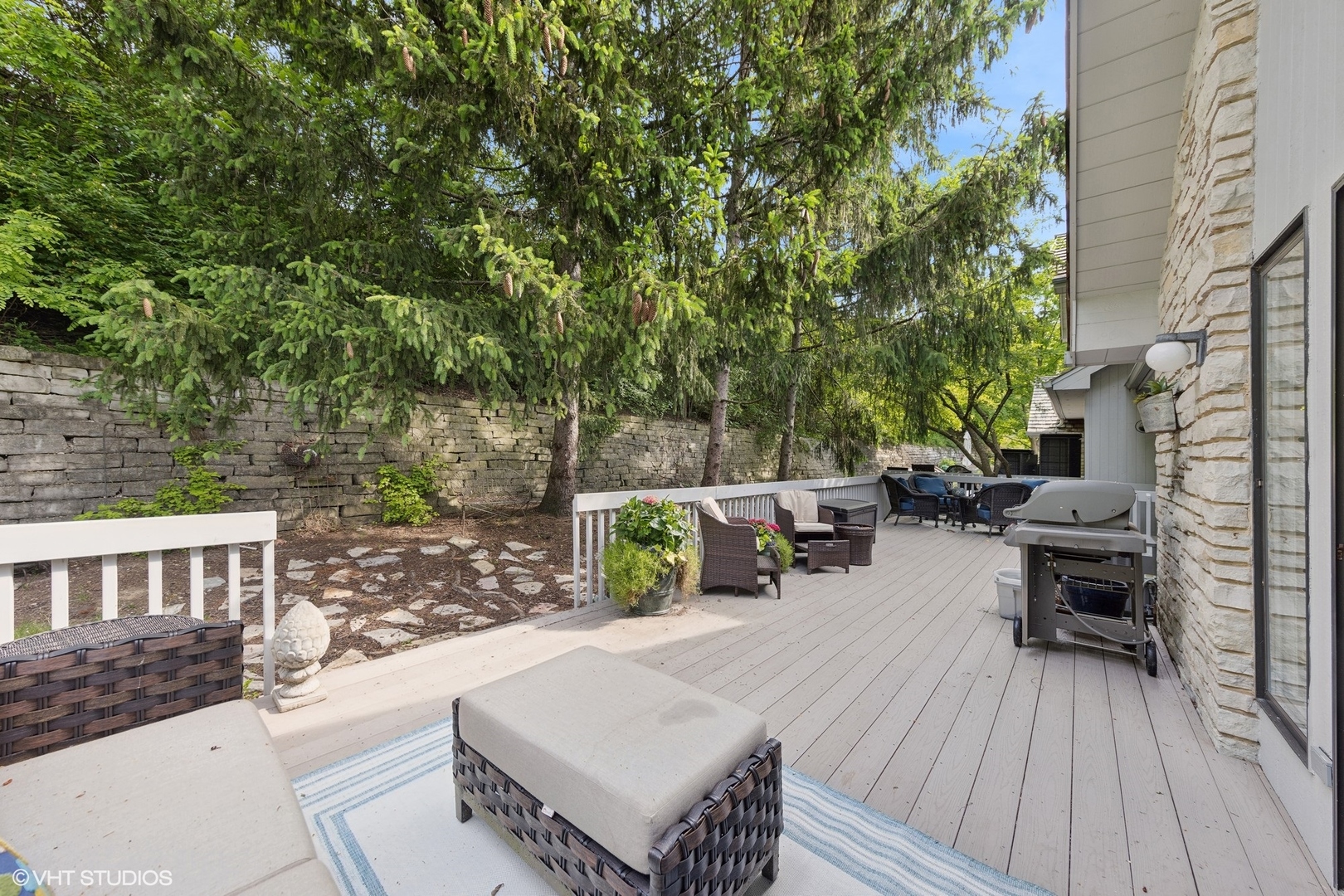 6 Bel Aire Court Burr Ridge, IL 60527 - Photo 32 of 37 a view of backyard with seating area and trees