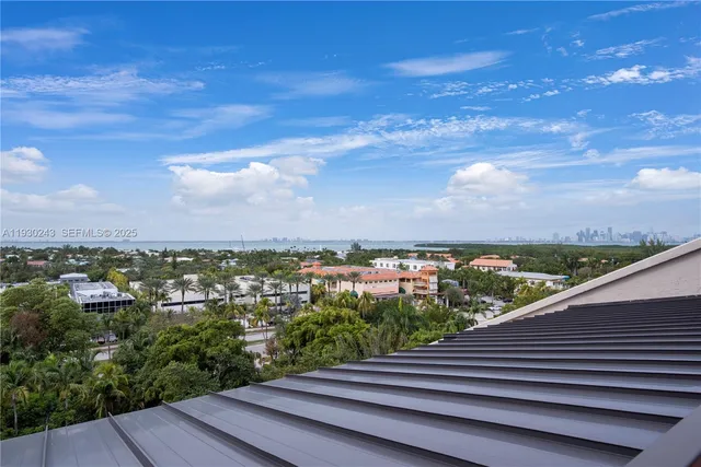 a view of a terrace with sky view