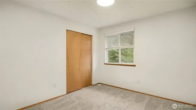 an empty room with a window