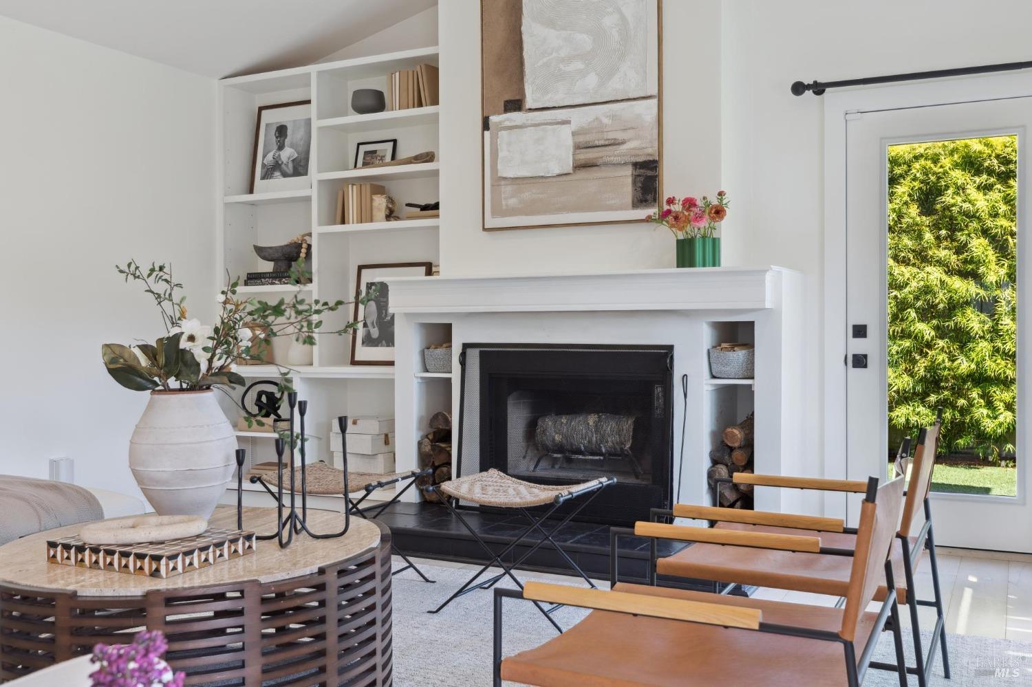 31 Mohawk Avenue Corte Madera, CA 94925 - Photo 15 of 57 a living room with furniture and a fireplace
