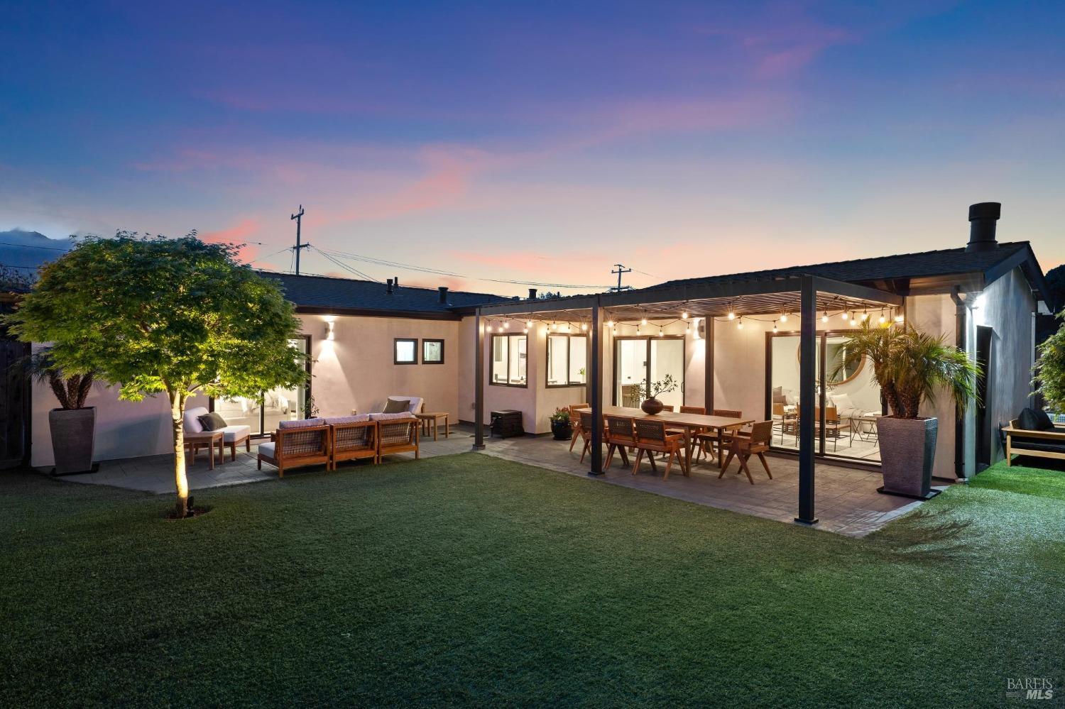 31 Mohawk Avenue Corte Madera, CA 94925 - Photo 49 of 57 a view of a house with a backyard porch and sitting area