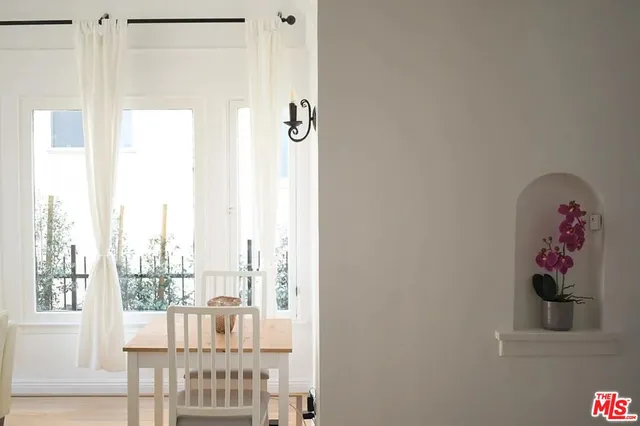 a view of a bathroom with a window