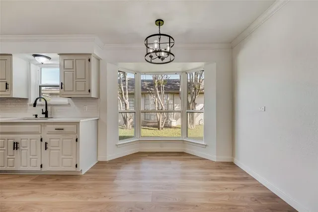 a view of an entryway with a sink