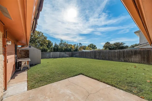 a backyard of a house