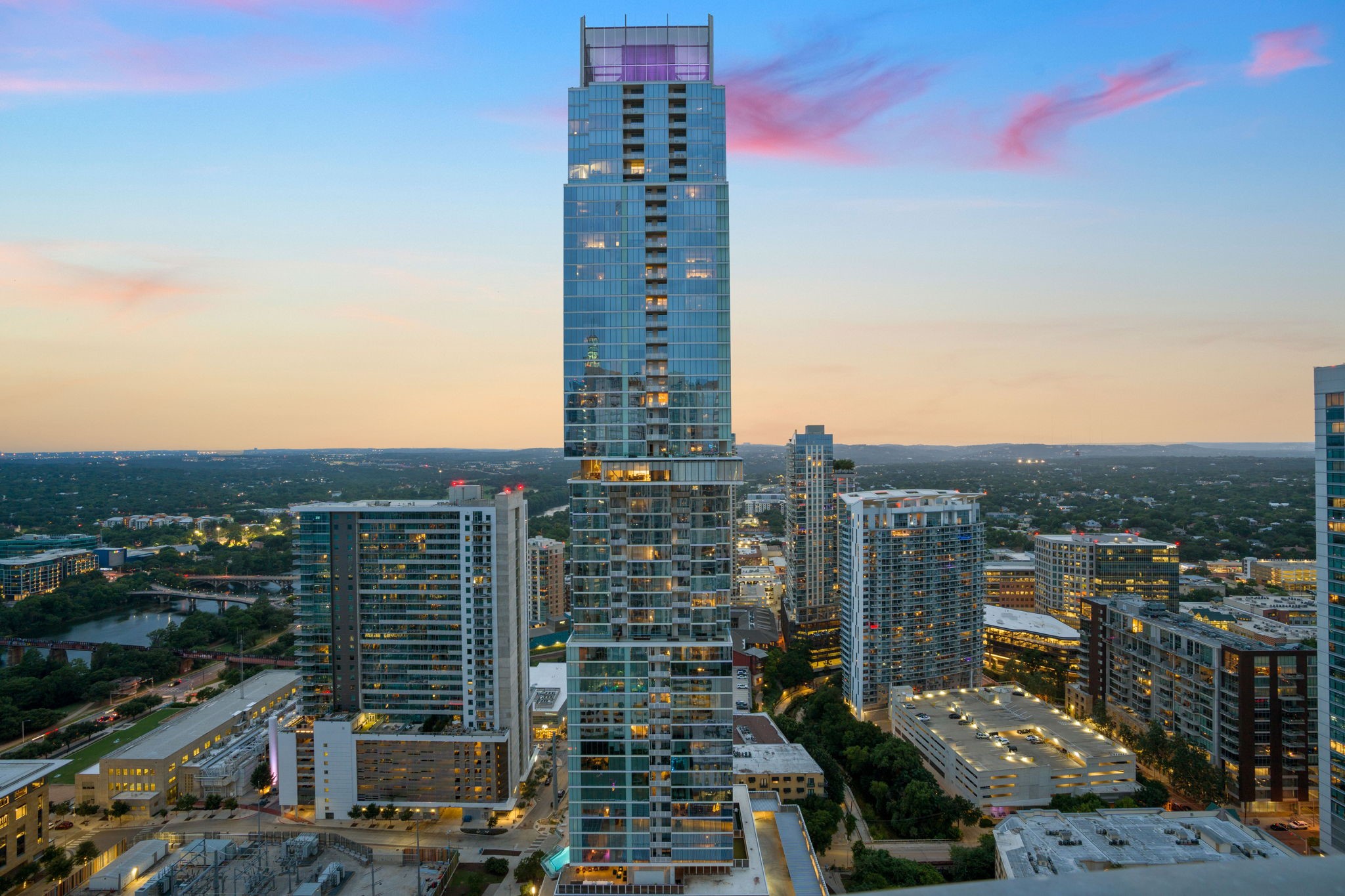 360 Nueces Street, Unit 3608 Austin, TX 78701 - Photo 1 of 40 a view of a city with tall buildings
