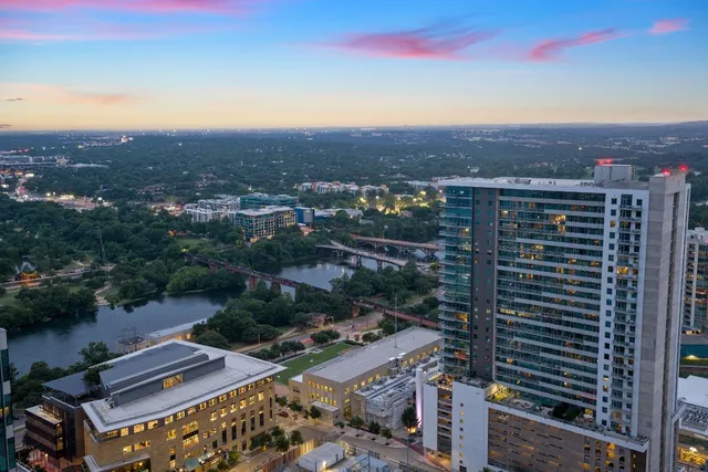 an aerial view of multiple house