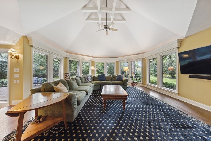 321 Oak Brook Road Oak Brook, IL 60523 - Photo 6 of 40 a living room with furniture and a flat screen tv