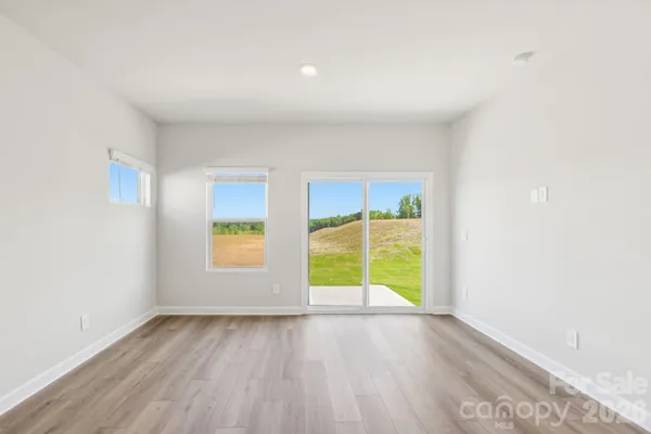 an empty room with a window