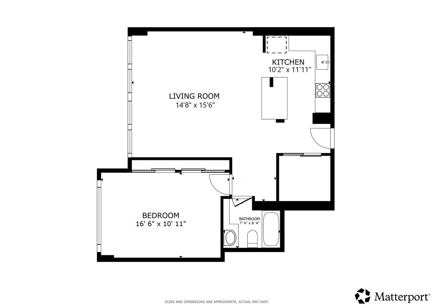 5455 North Sheridan Road, Unit 711 Chicago, IL 60640 - Photo 25 of 25 a picture of a bench in front of a microwave