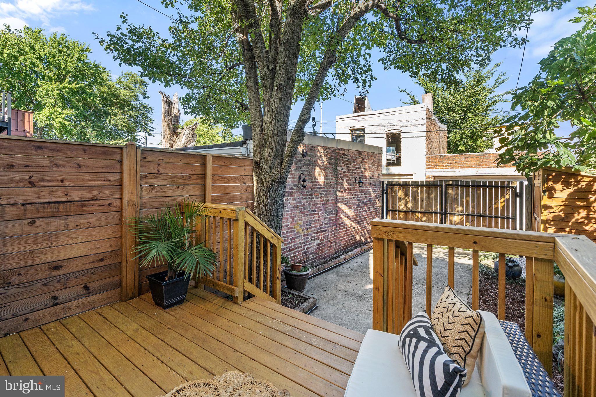 1619 Marion Street Northwest Washington, DC 20001 - Photo 35 of 41 Shaded deck and patio
