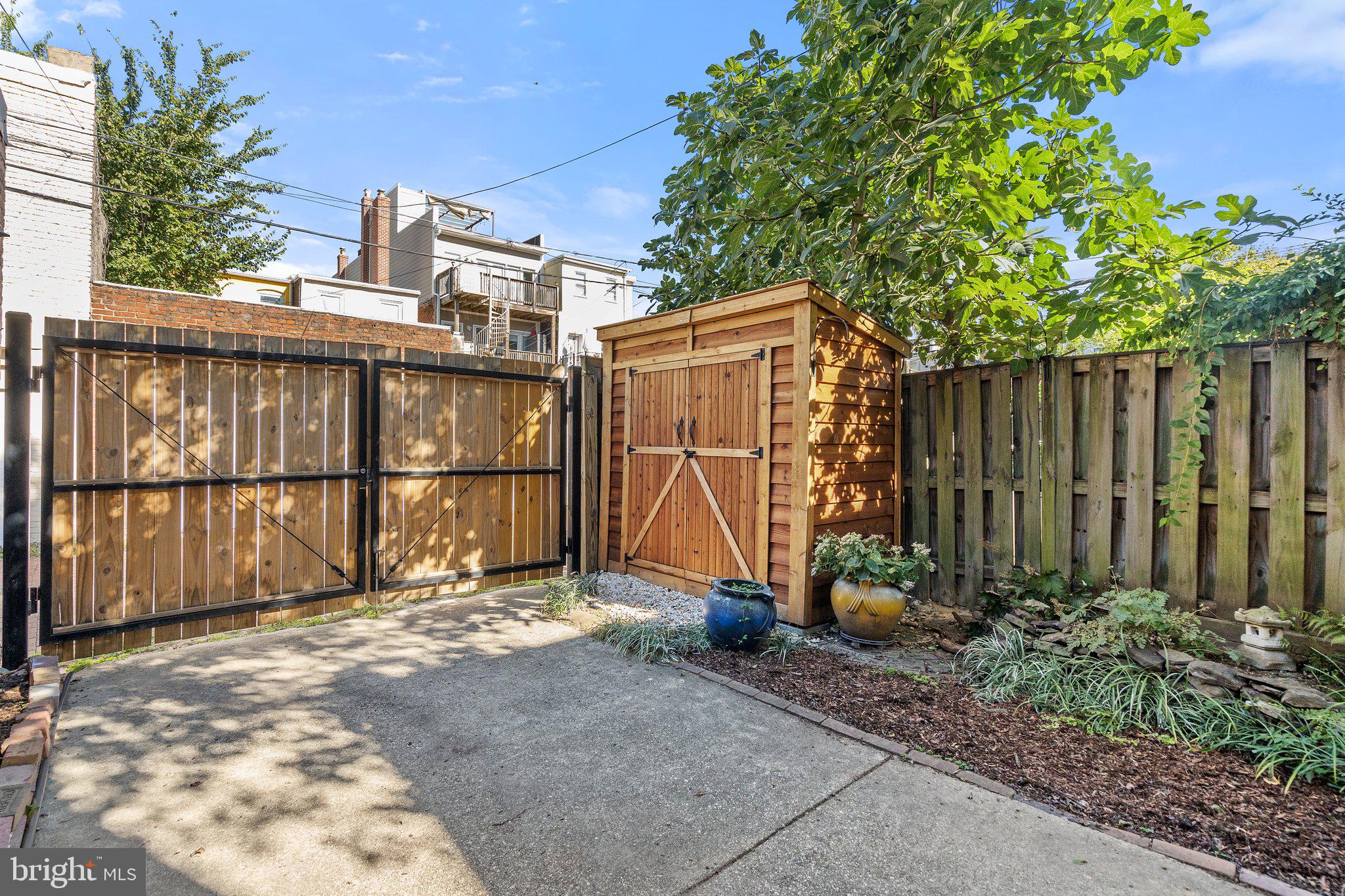 1619 Marion Street Northwest Washington, DC 20001 - Photo 37 of 41 Secure fence and storage