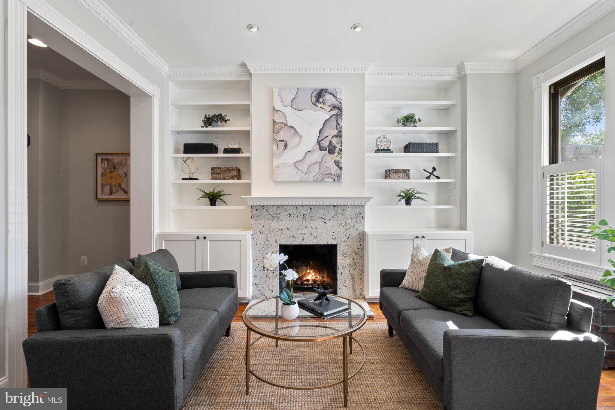 1619 Marion Street Northwest Washington, DC 20001 - Photo 6 of 41 Tremendous built-in library.