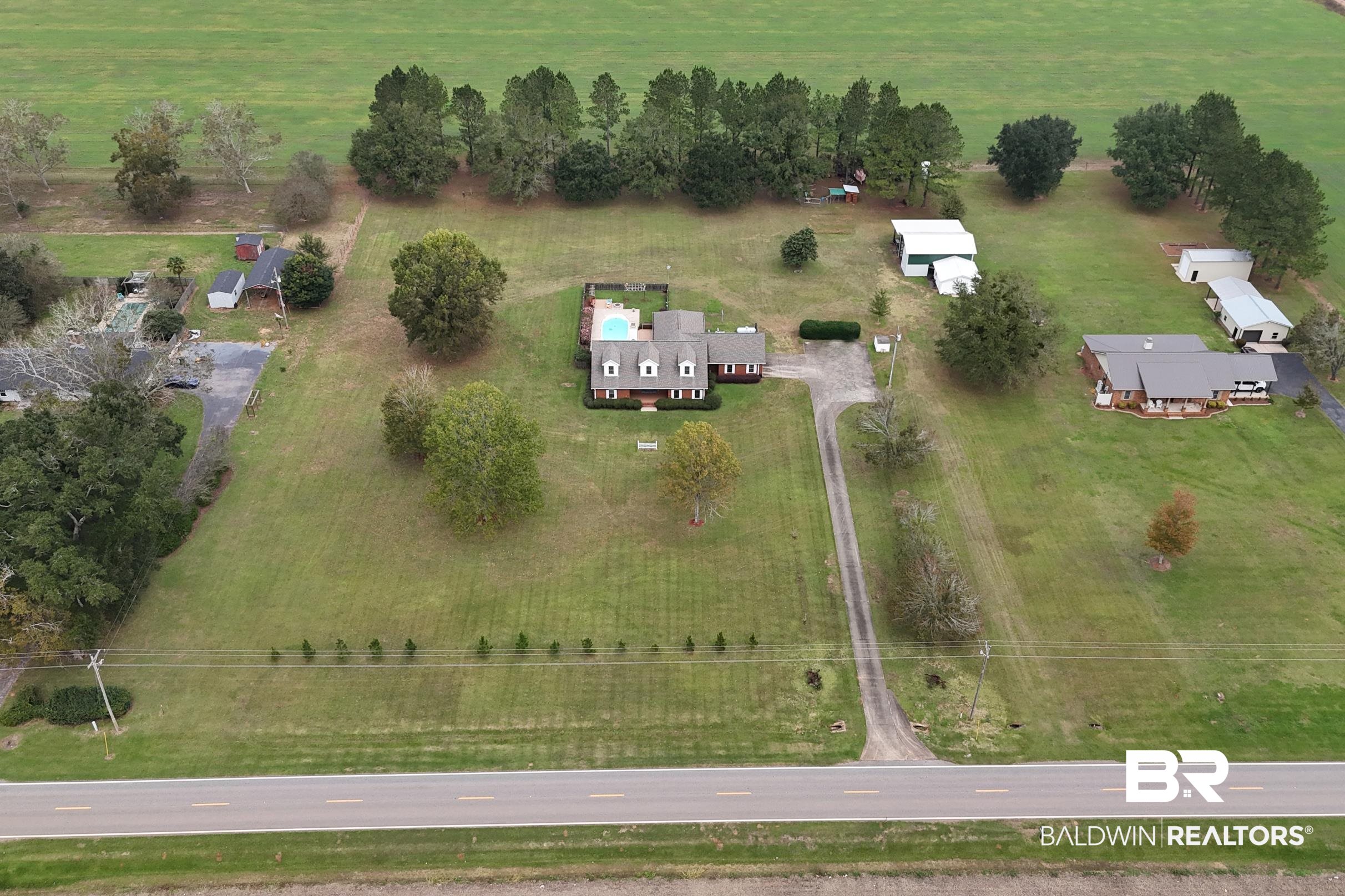13871 Underwood Road Summerdale, AL 36580 - Photo 28 of 33 Bird's eye view with a rural view