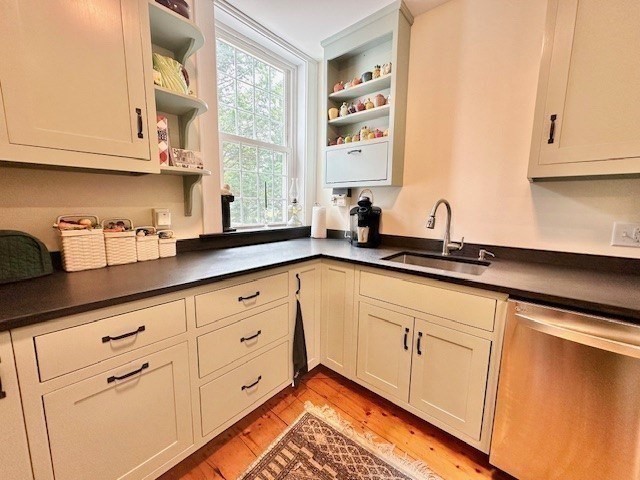 278 East Main Street Plainfield, MA 01070 - Photo 9 of 33 a kitchen with granite countertop white cabinets and a window