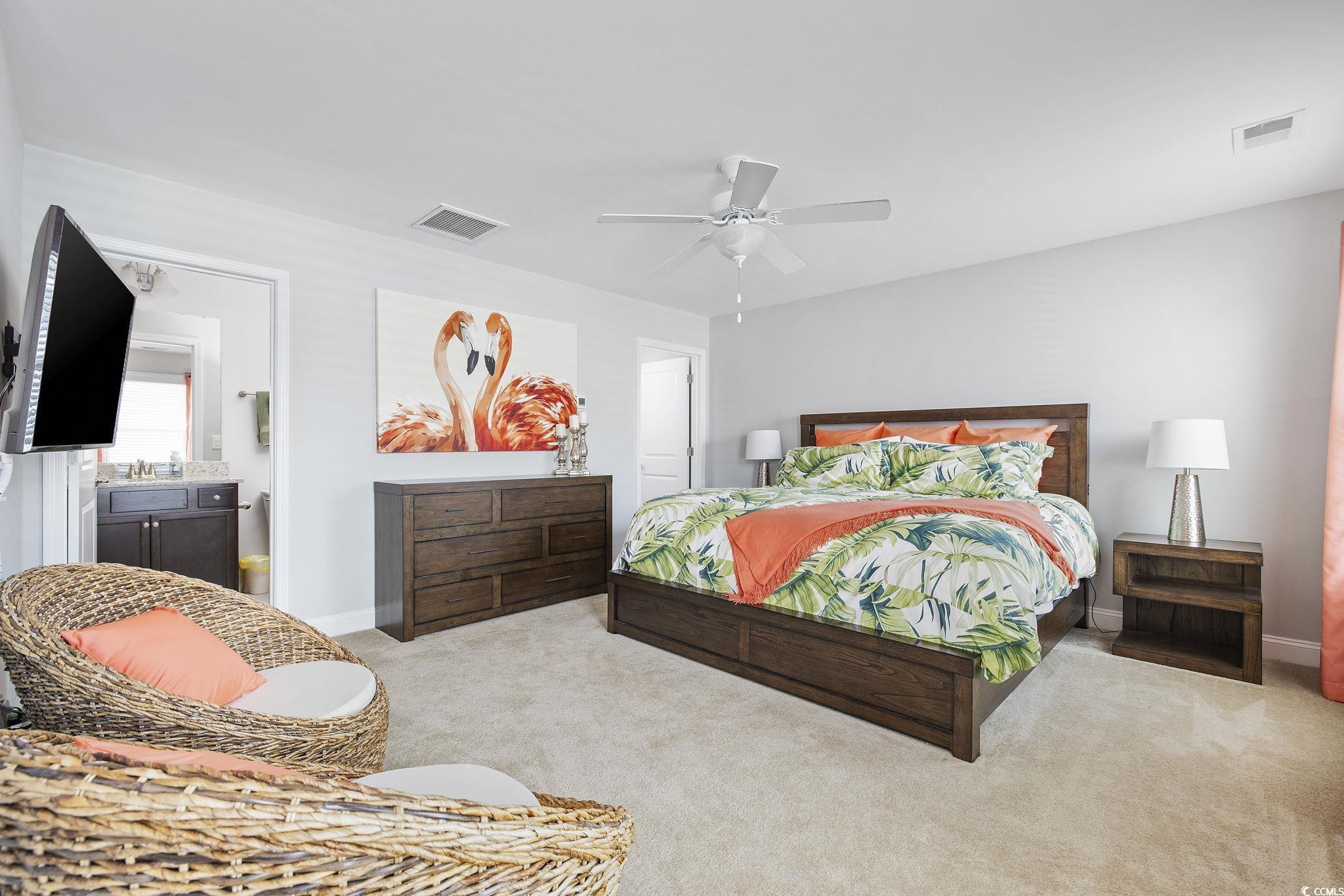 1906 Silver Spring Lane Myrtle Beach, SC 29577 - Photo 23 of 40 Bedroom featuring light colored carpet and ceiling