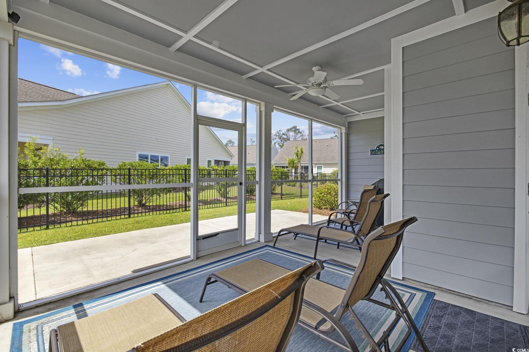 1906 Silver Spring Lane Myrtle Beach, SC 29577 - Photo 28 of 40 Sunroom featuring ceiling fan