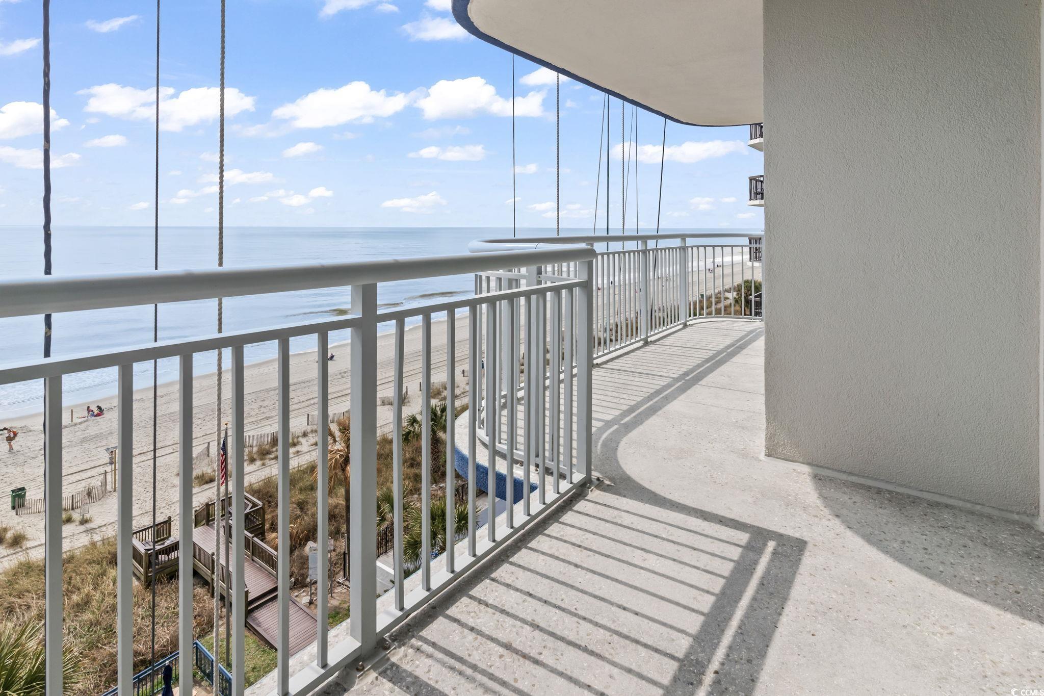 2007 South Ocean Boulevard, Unit 607 Myrtle Beach, SC 29577 - Photo 3 of 40 Balcony with a water view and a view of the beach