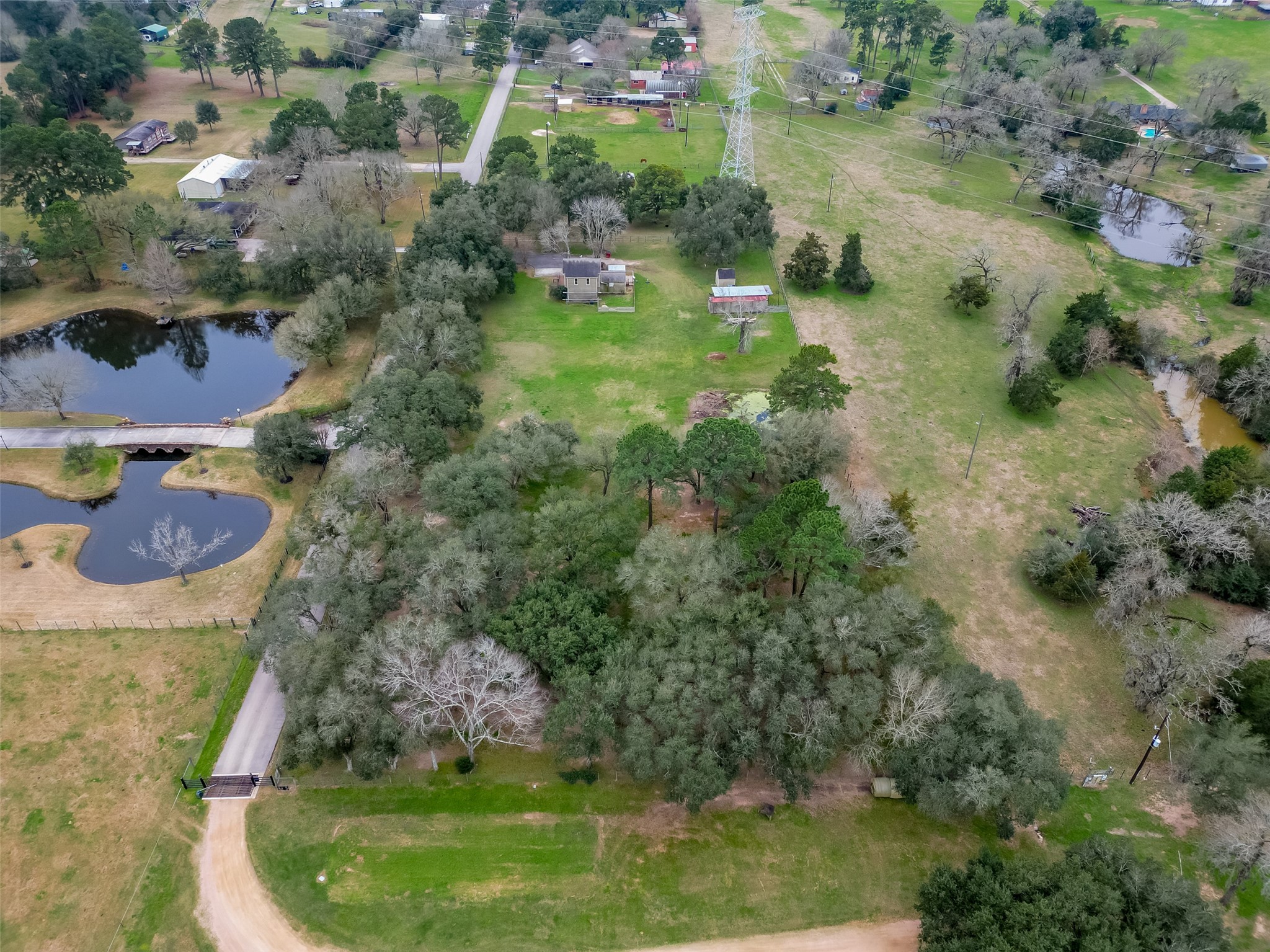 12122 Zion Road Tomball, TX 77375 - Photo 5 of 35 an aerial view of residential house with outdoor space and swimming pool