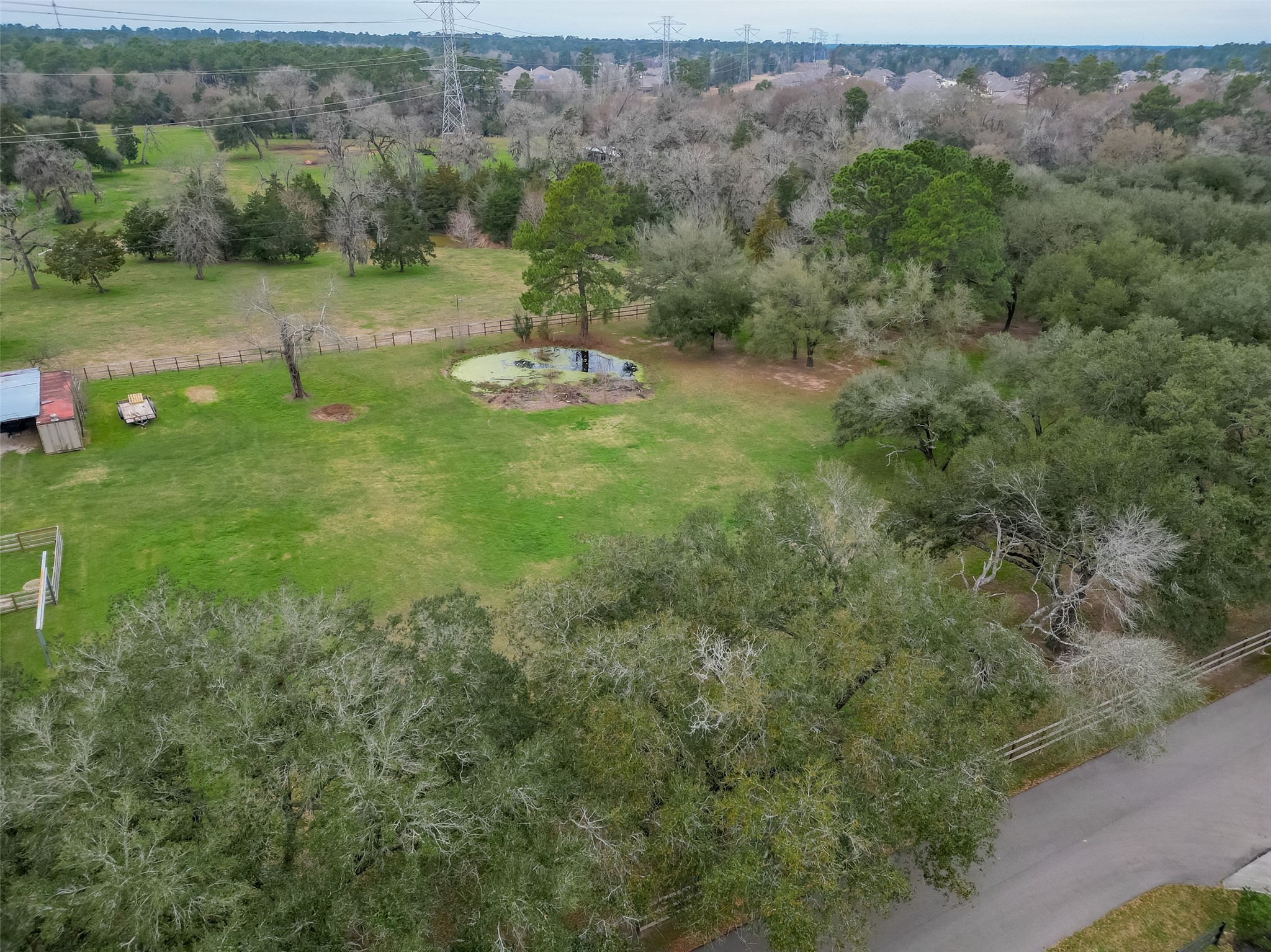 12122 Zion Road Tomball, TX 77375 - Photo 8 of 35 an aerial view of field with trees
