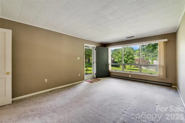 a view of a room with racks