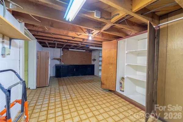 a view of a storage room