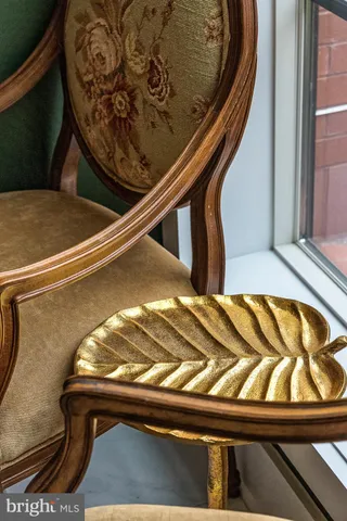 a view of workspace with painting on the wall