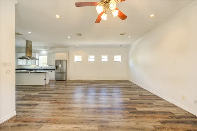 a view of an empty room and window