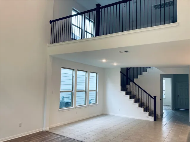 a view of an entryway with staircase