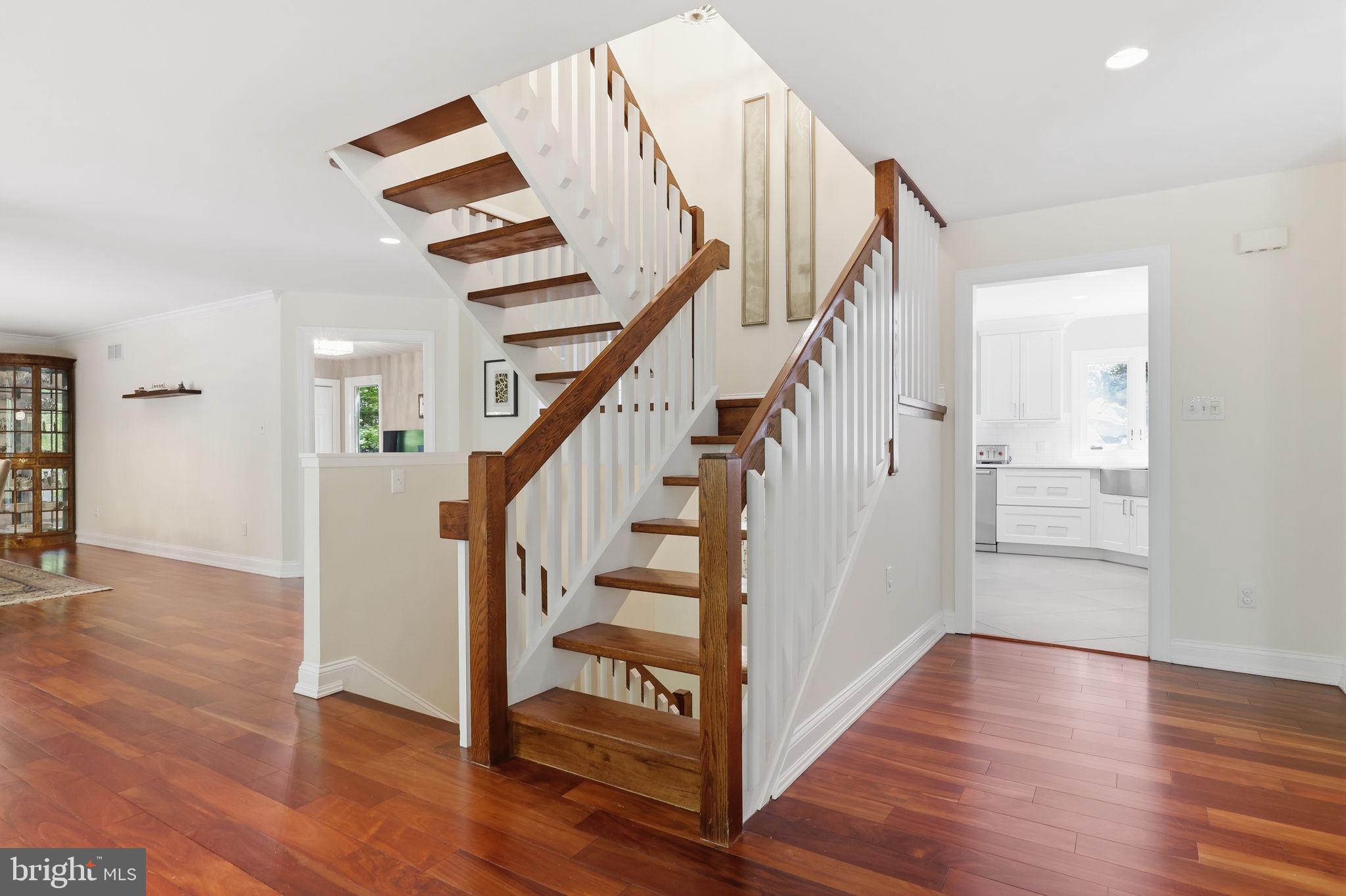 4757 Upper Mountain Road New Hope, PA 18938 - Photo 29 of 70 a view of entryway with wooden floor and stairs