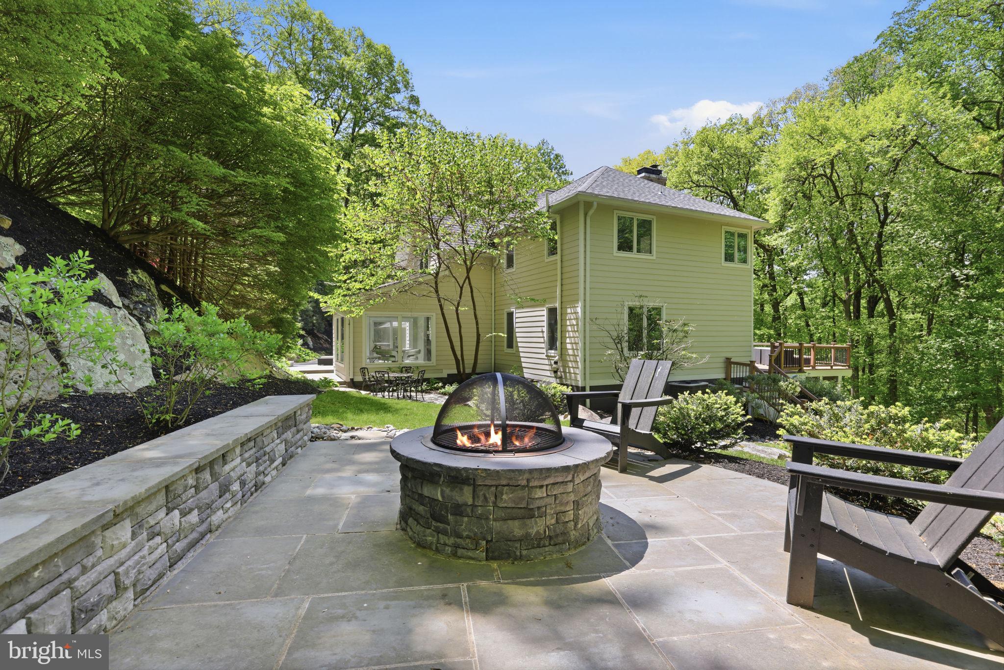 4757 Upper Mountain Road New Hope, PA 18938 - Photo 58 of 70 a view of a house with backyard sitting area and garden