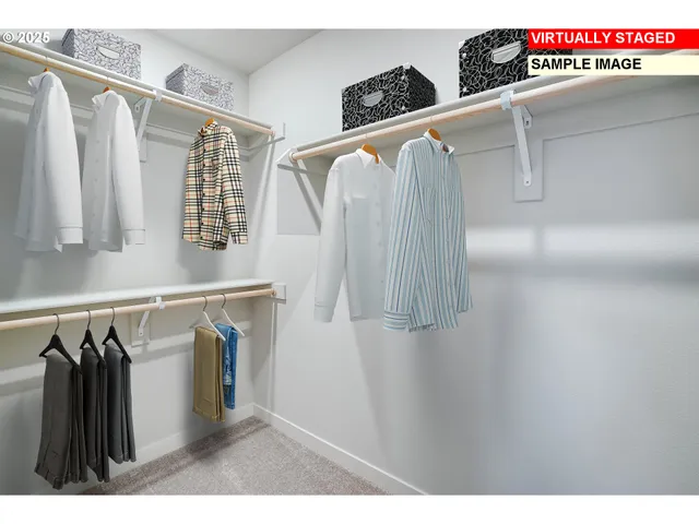 a close view of walk in closet