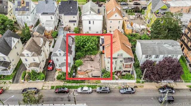 an aerial view of multiple house