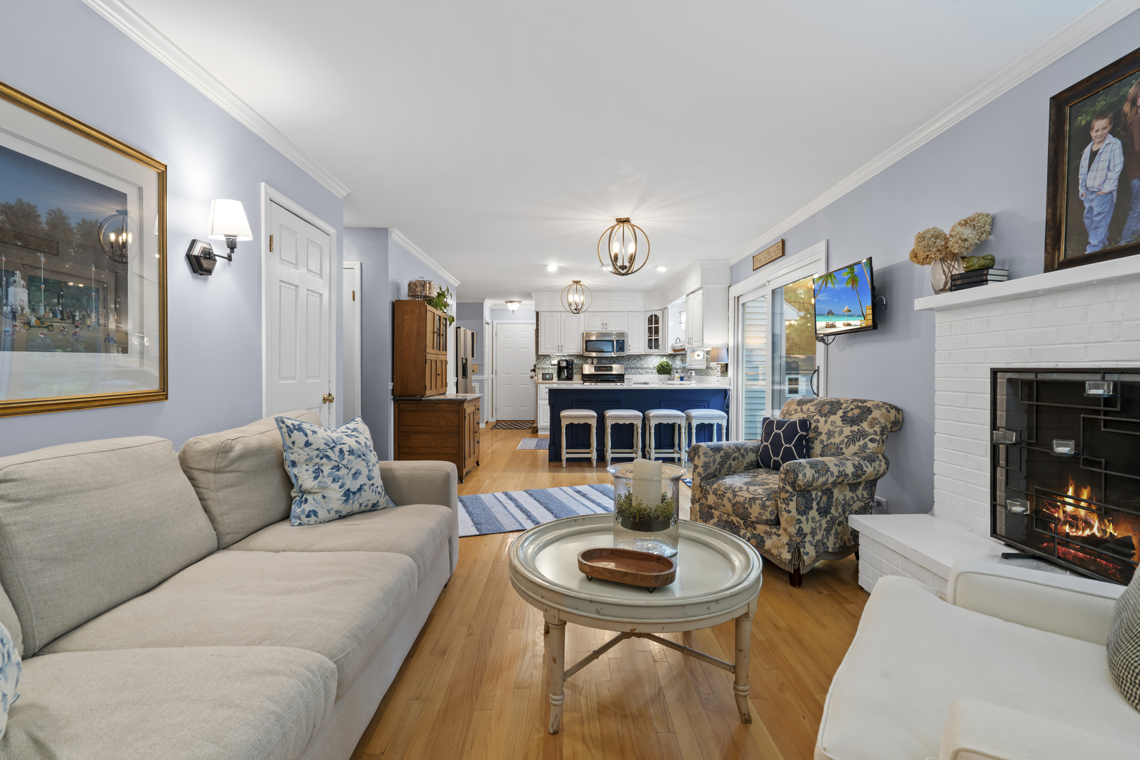 1713 East Thomas Road Wheaton, IL 60187 - Photo 20 of 55 a living room with furniture and a fireplace