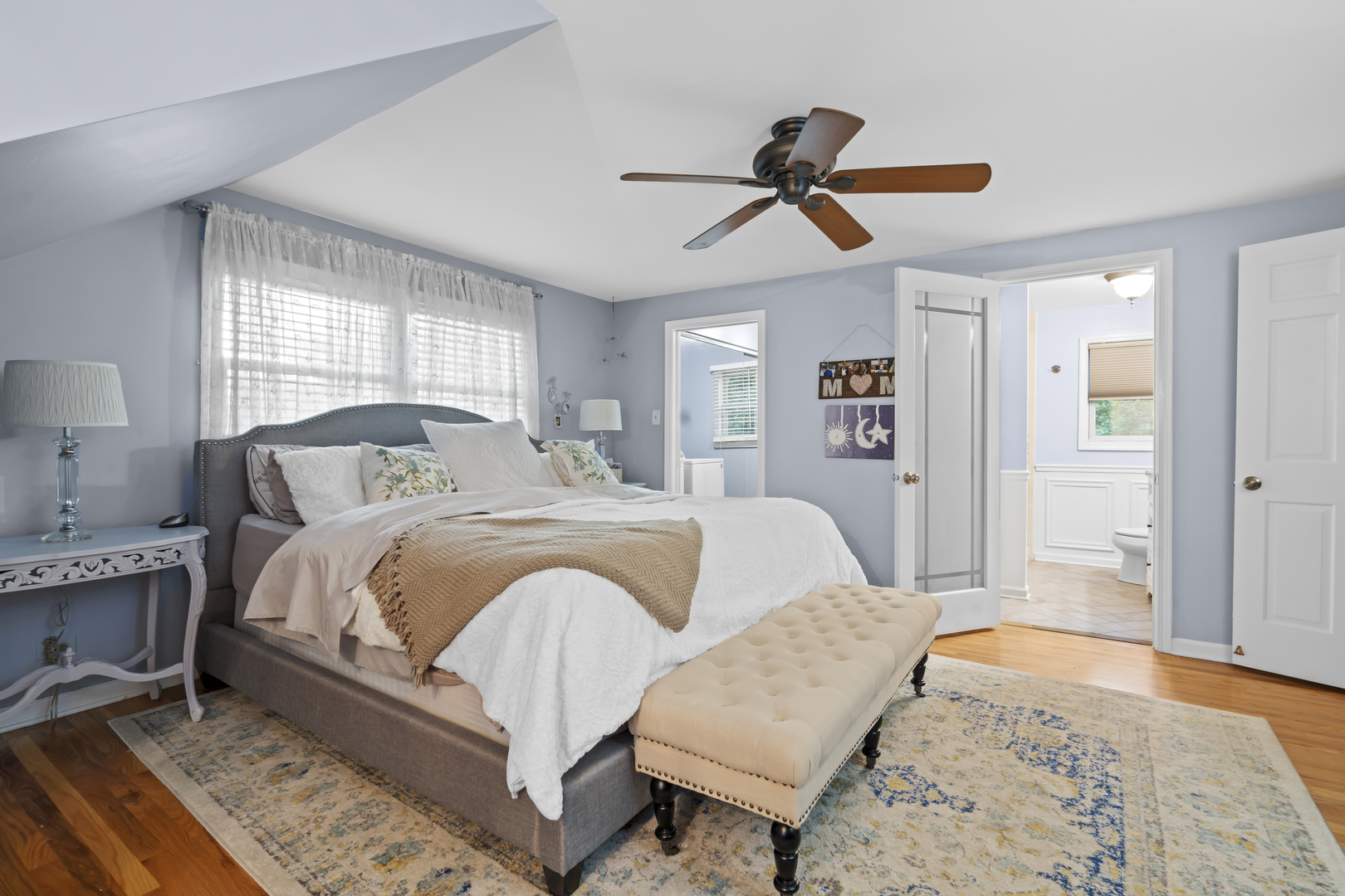 1713 East Thomas Road Wheaton, IL 60187 - Photo 26 of 55 a bedroom with a bed and wooden floor