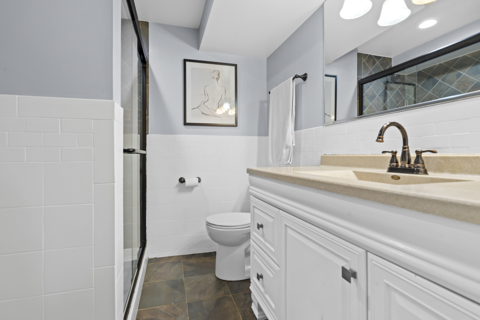1713 East Thomas Road Wheaton, IL 60187 - Photo 44 of 55 a bathroom with a toilet sink and mirror