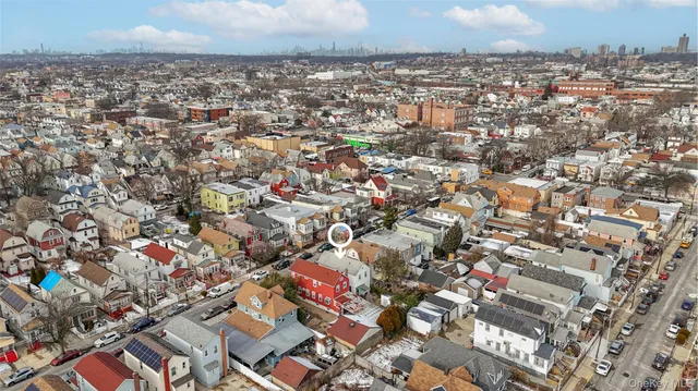 an aerial view of a city