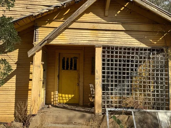 a front view of a building