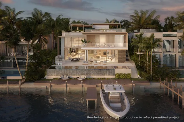 a view of a lake with a city