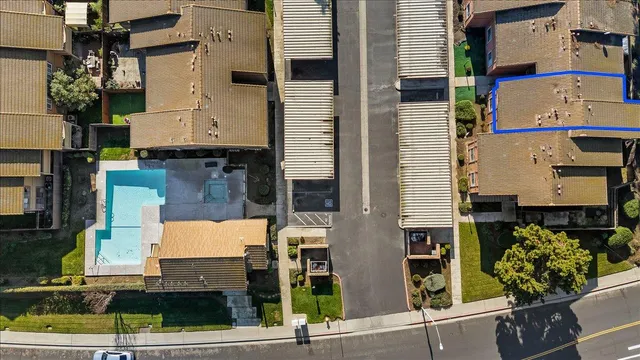 front view of a house with a street