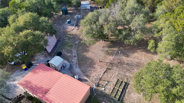 a view of a lake from a yard