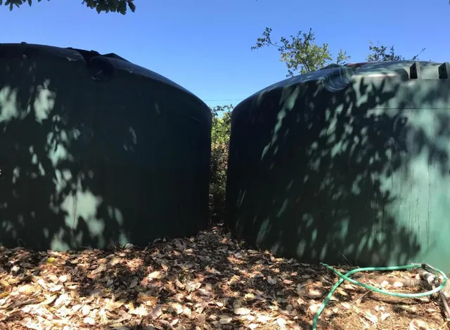 a view of backyard with green space