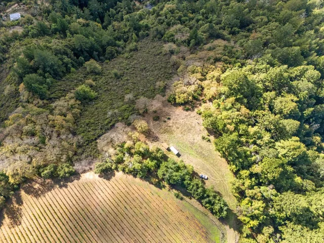 a view of yard covered with snow