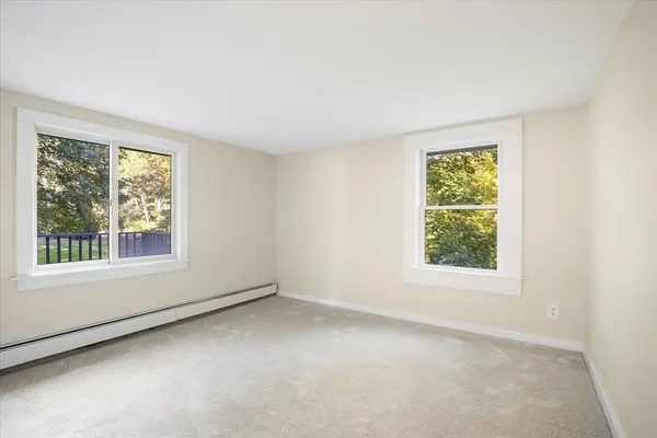an empty room with a window
